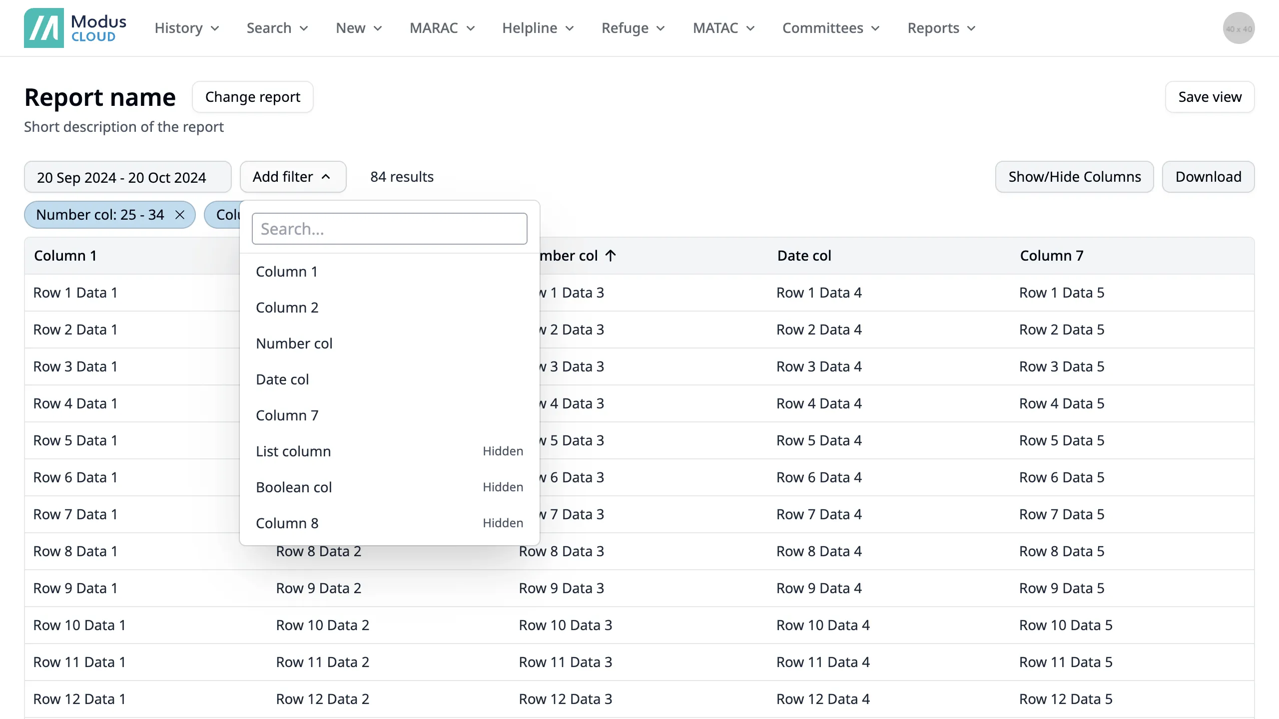 Popover displaying a filter being added Popover displaying a filter being added